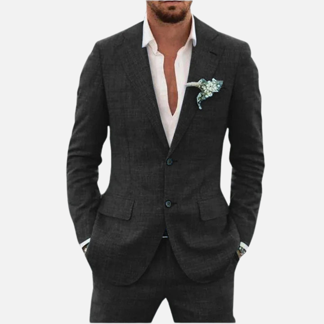 Men's Premium Tailored Linen Suit for Weddings and Events