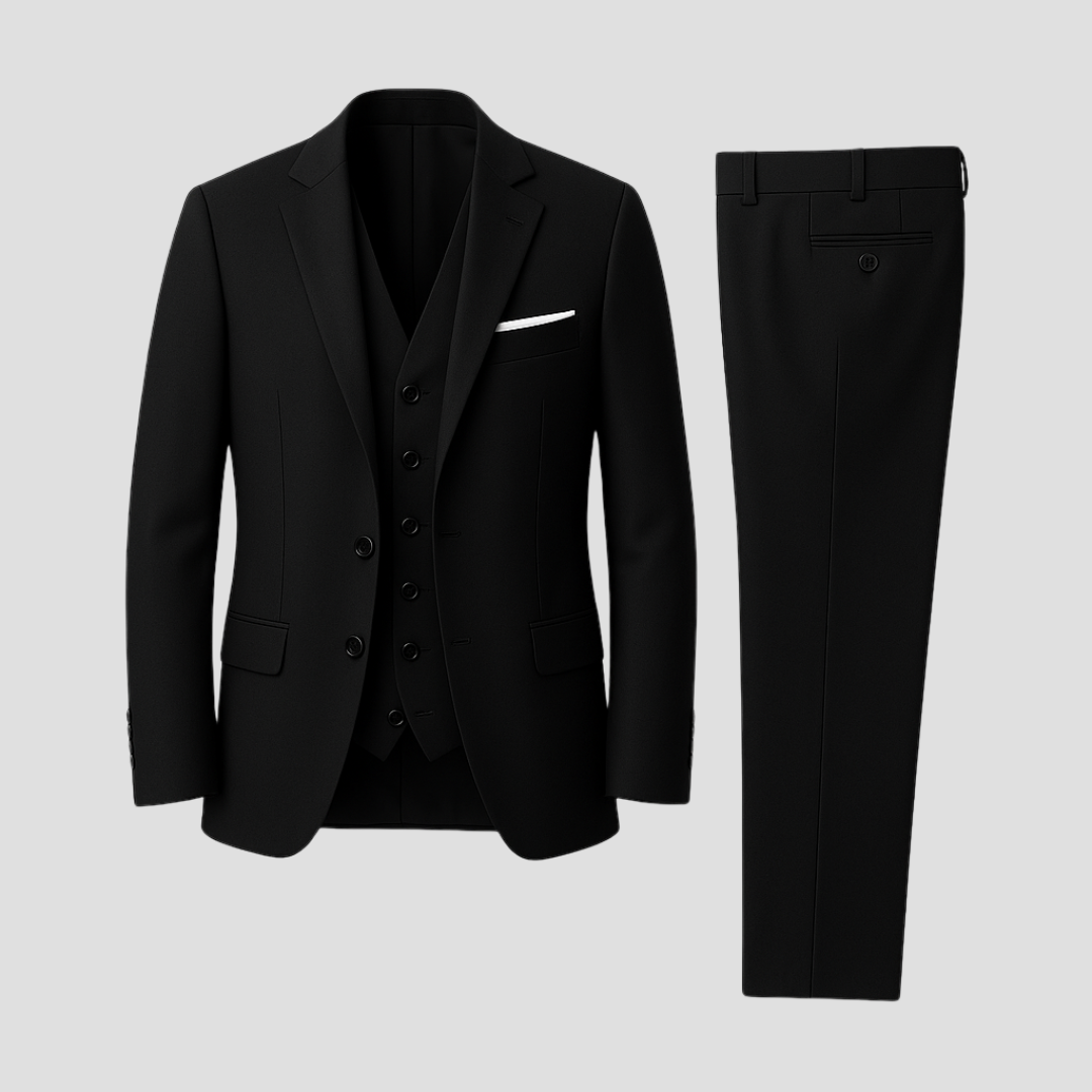 Men's 3-Piece Slim Fit Suit Blazer Waistcoat & Trousers