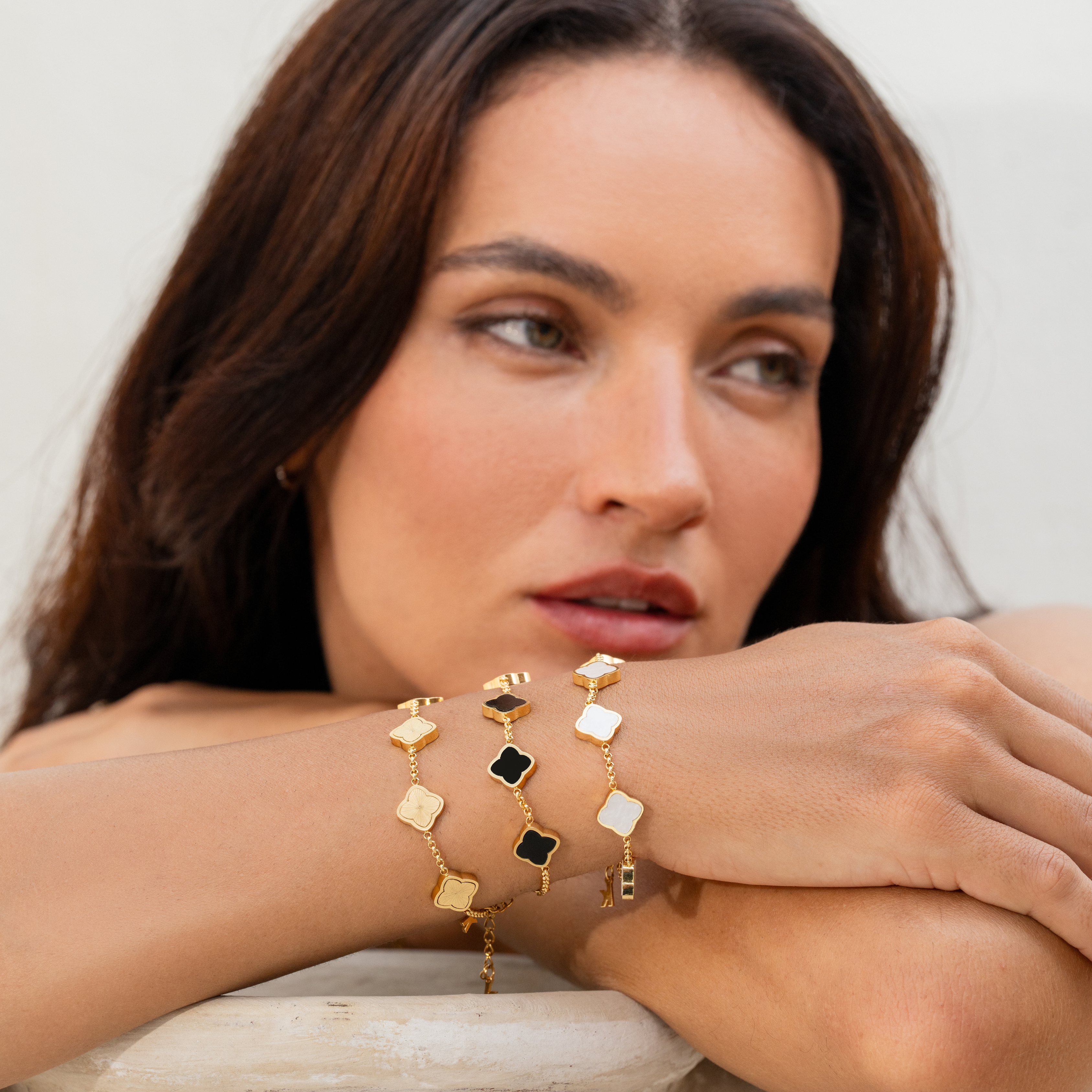 Women's Clover Charm Bracelet Waterproof Hypoallergenic Premium Gift