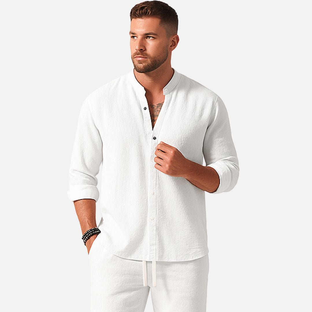 Men's Linen Loungewear Set for Relaxed Home and Outdoor Wear
