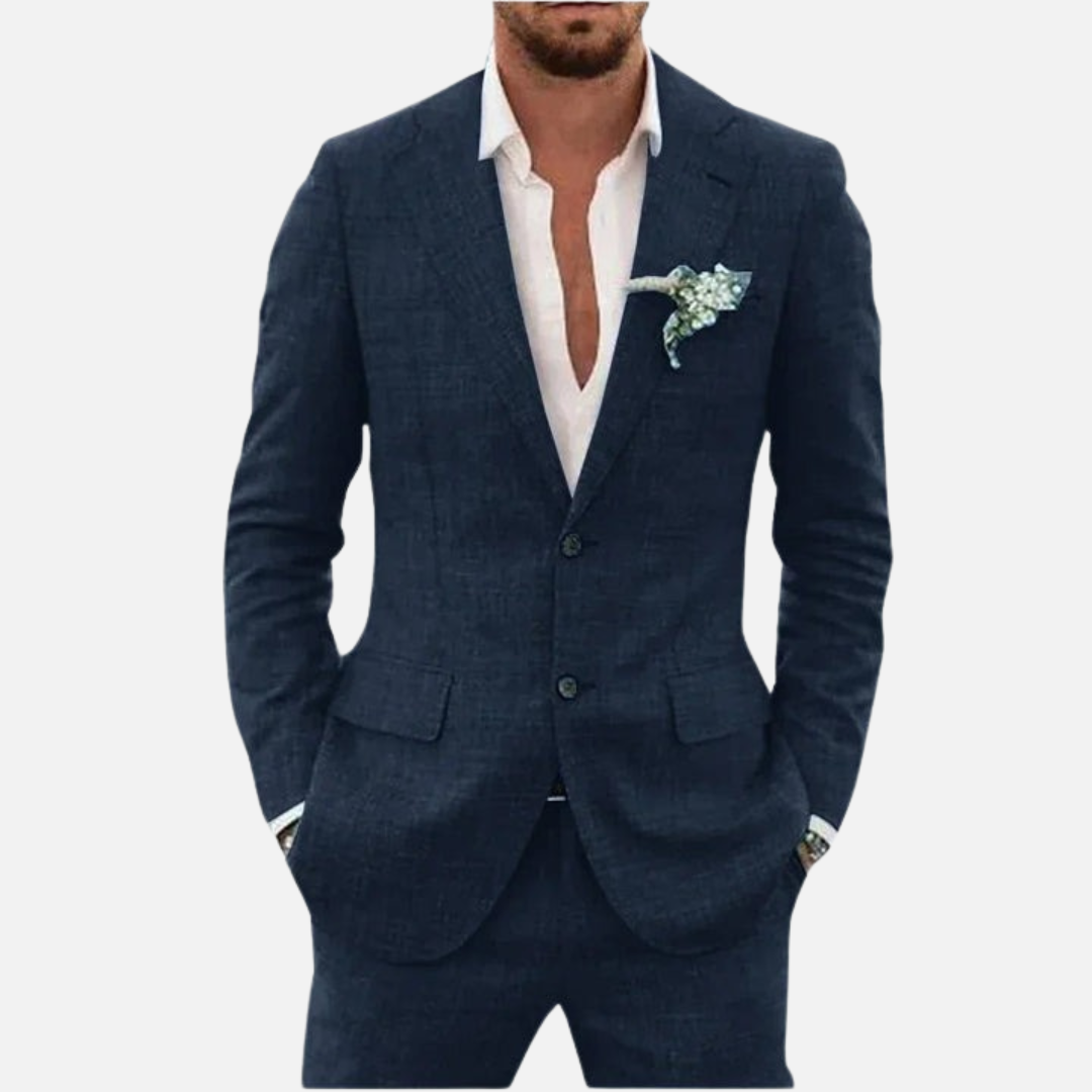 Men's Premium Tailored Linen Suit for Weddings and Events