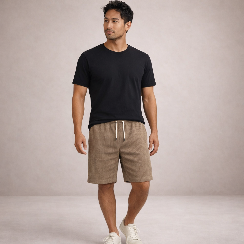 Men's Regular Fit Linen Summer Shorts Breathable Casual