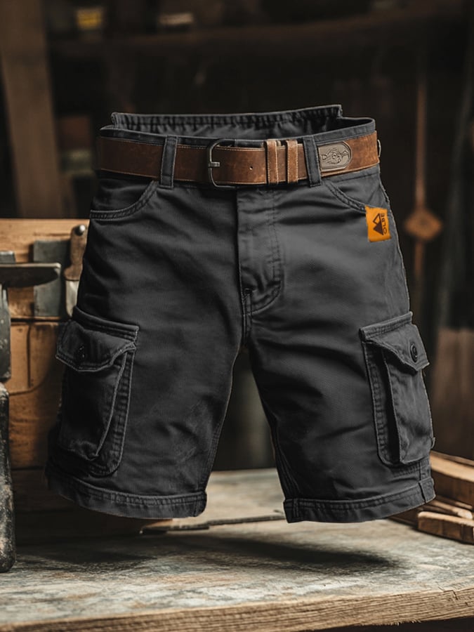 Men's Vintage Cargo Shorts Multi-Pocket Durable Summer Shorts