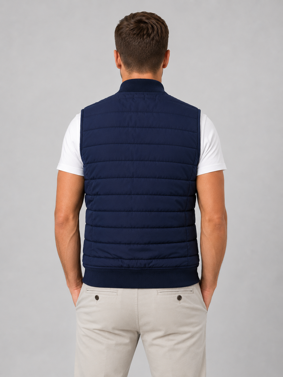 Men's Lightweight Quilted Bodywarmer Gilet for Suit and Smart Casual