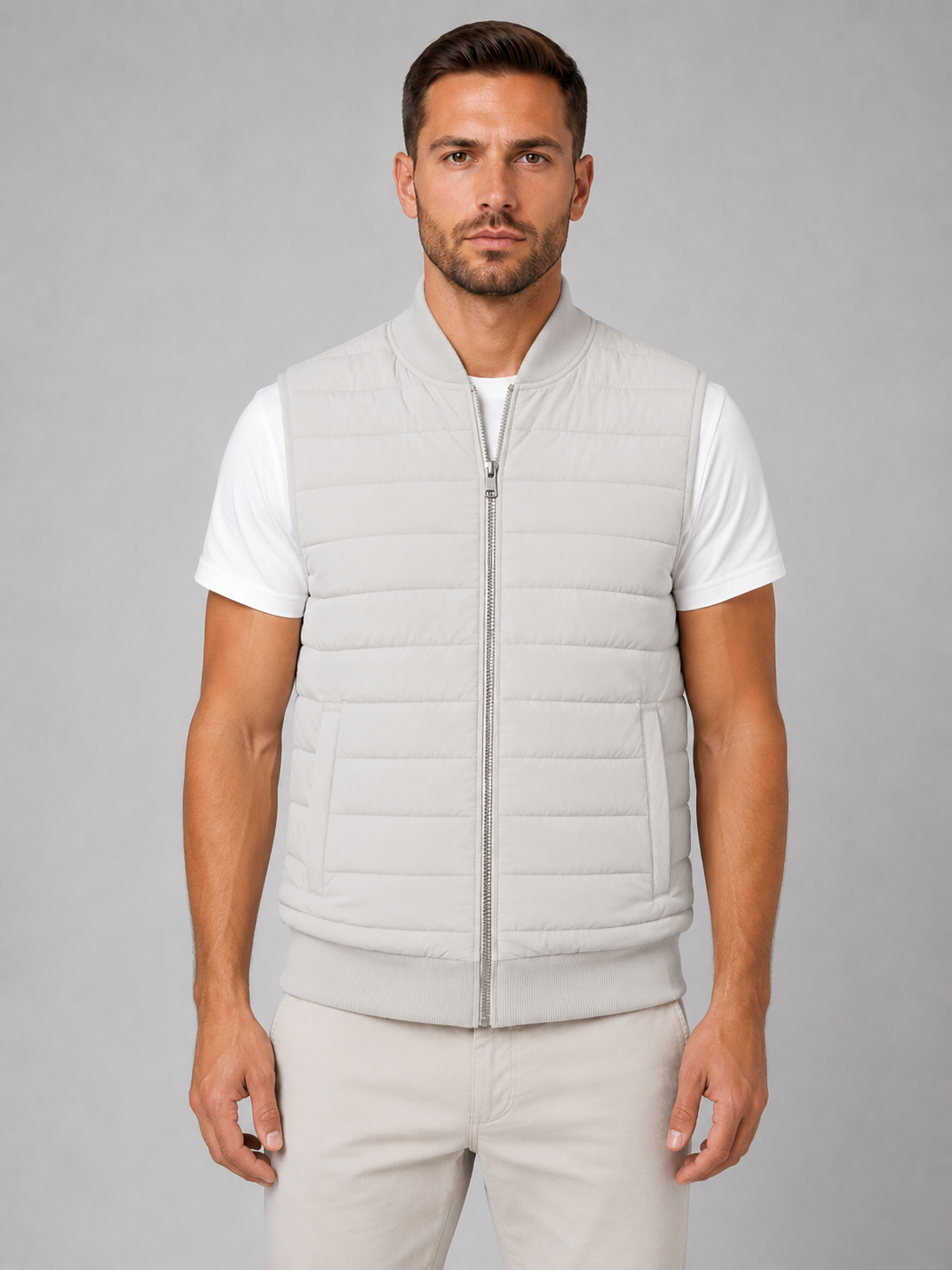 Men's Lightweight Quilted Bodywarmer Gilet for Suit and Smart Casual