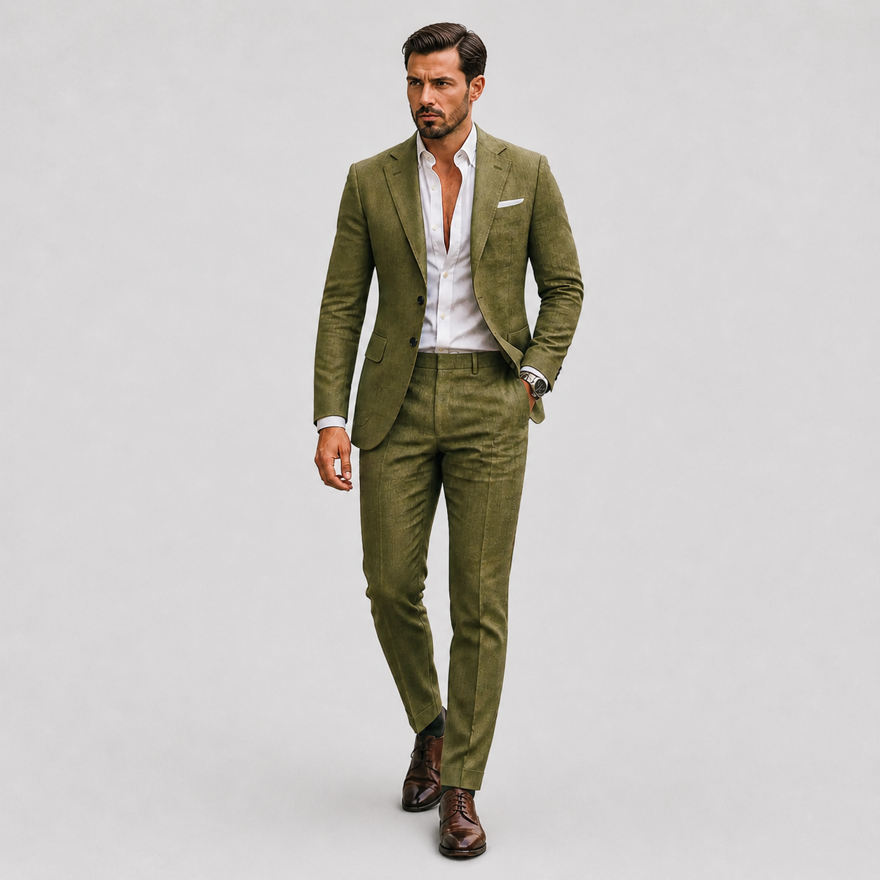 Men's Tailored Linen Suit for Summer Weddings and Smart Occasions