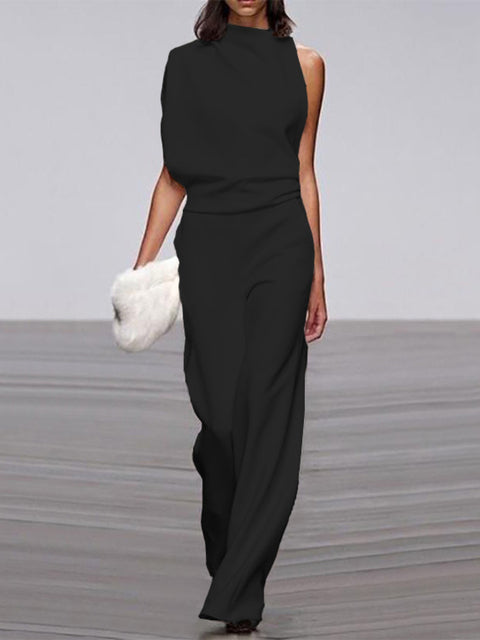 Women's Sleeveless Wide-Leg Jumpsuit Relaxed Summer Style