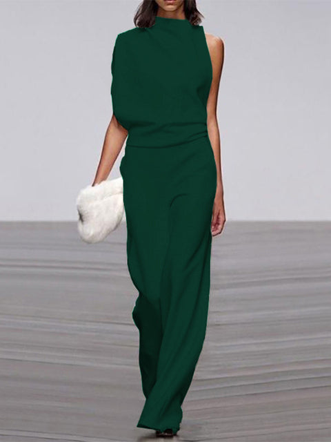 Women's Sleeveless Wide-Leg Jumpsuit Relaxed Summer Style
