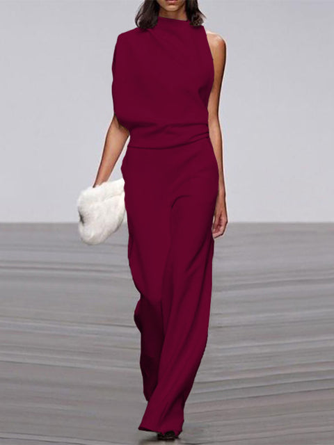 Women's Sleeveless Wide-Leg Jumpsuit Relaxed Summer Style