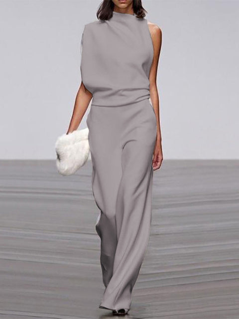 Women's Sleeveless Wide-Leg Jumpsuit Relaxed Summer Style