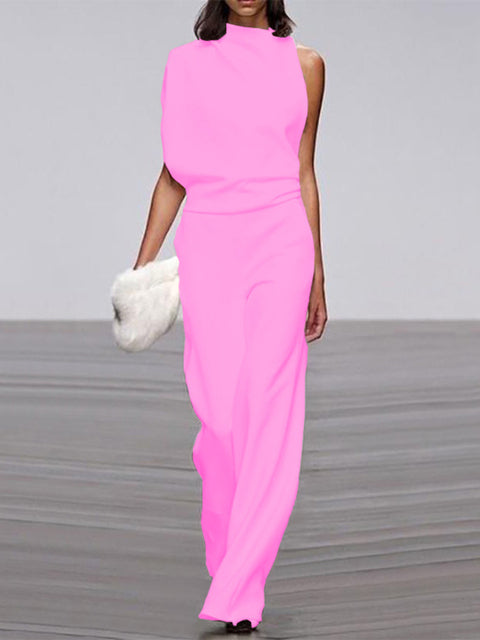 Women's Sleeveless Wide-Leg Jumpsuit Relaxed Summer Style