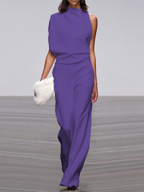 Women's Sleeveless Wide-Leg Jumpsuit Relaxed Summer Style