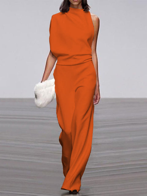 Women's Sleeveless Wide-Leg Jumpsuit Relaxed Summer Style