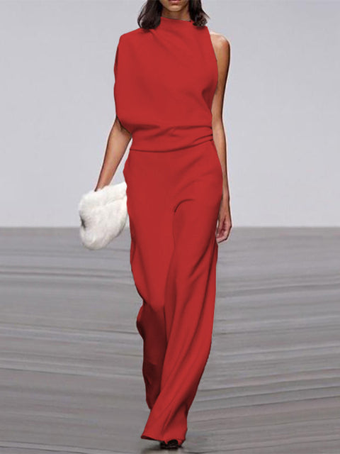 Women's Sleeveless Wide-Leg Jumpsuit Relaxed Summer Style