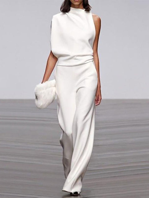 Women's Sleeveless Wide-Leg Jumpsuit Relaxed Summer Style