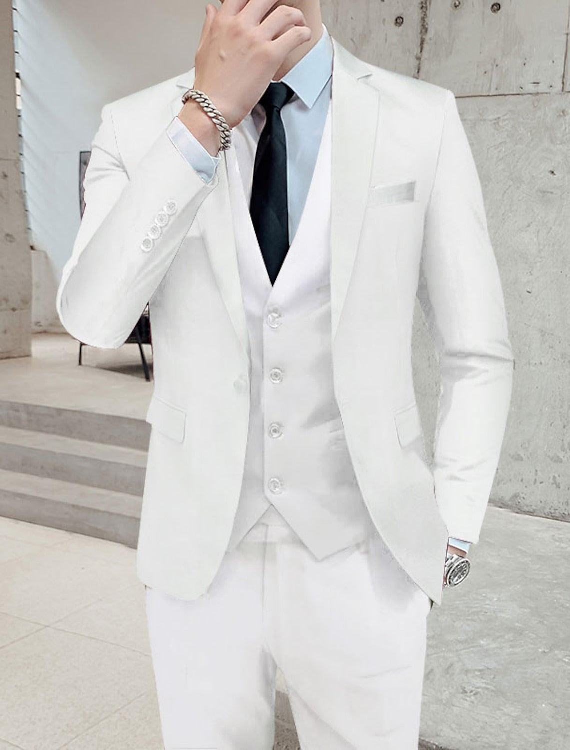 Men's 3-Piece Single Breasted Wedding and Formal Suit