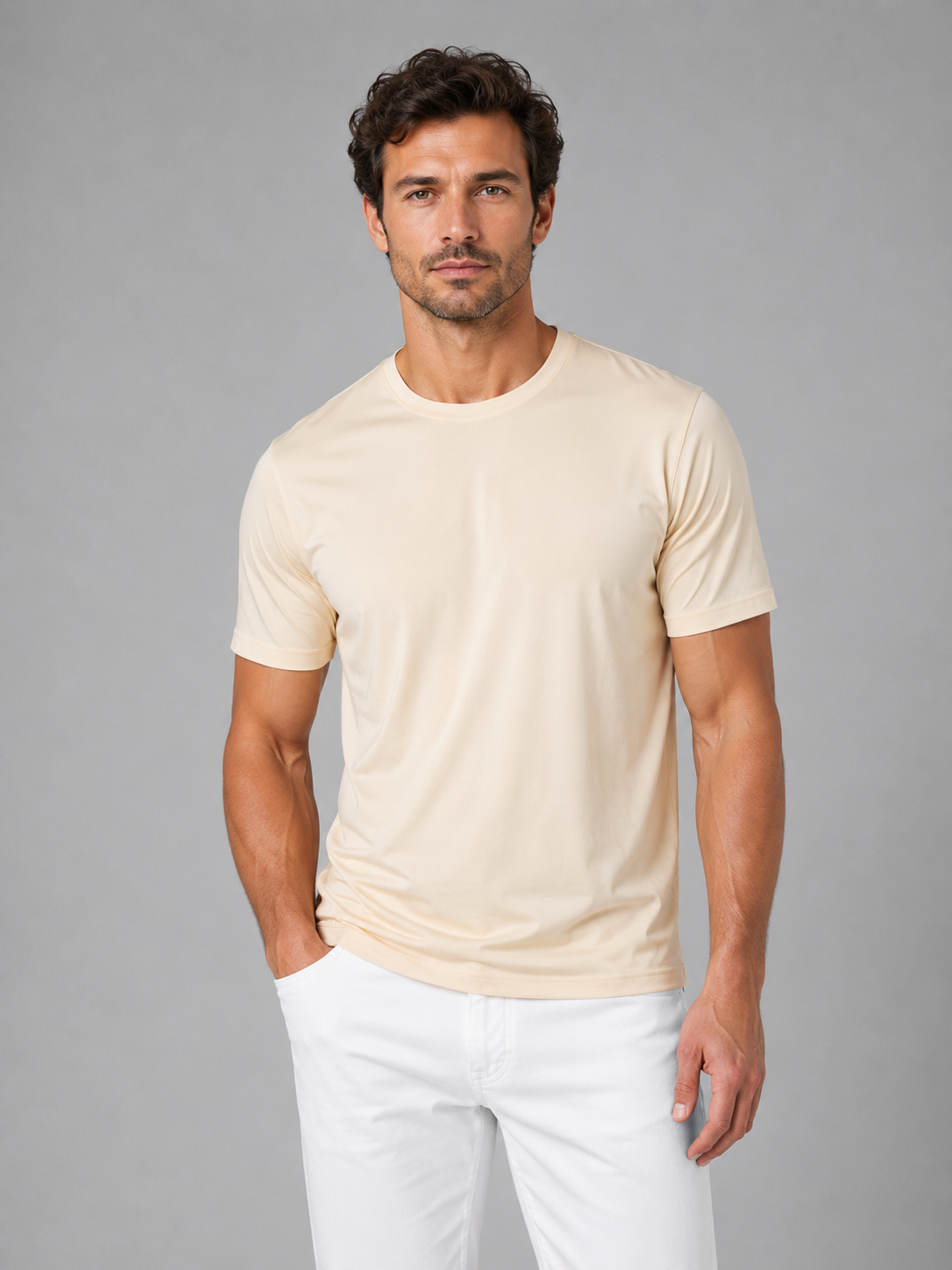 Men's Lightweight Cooling Crew Neck T-Shirt for Everyday