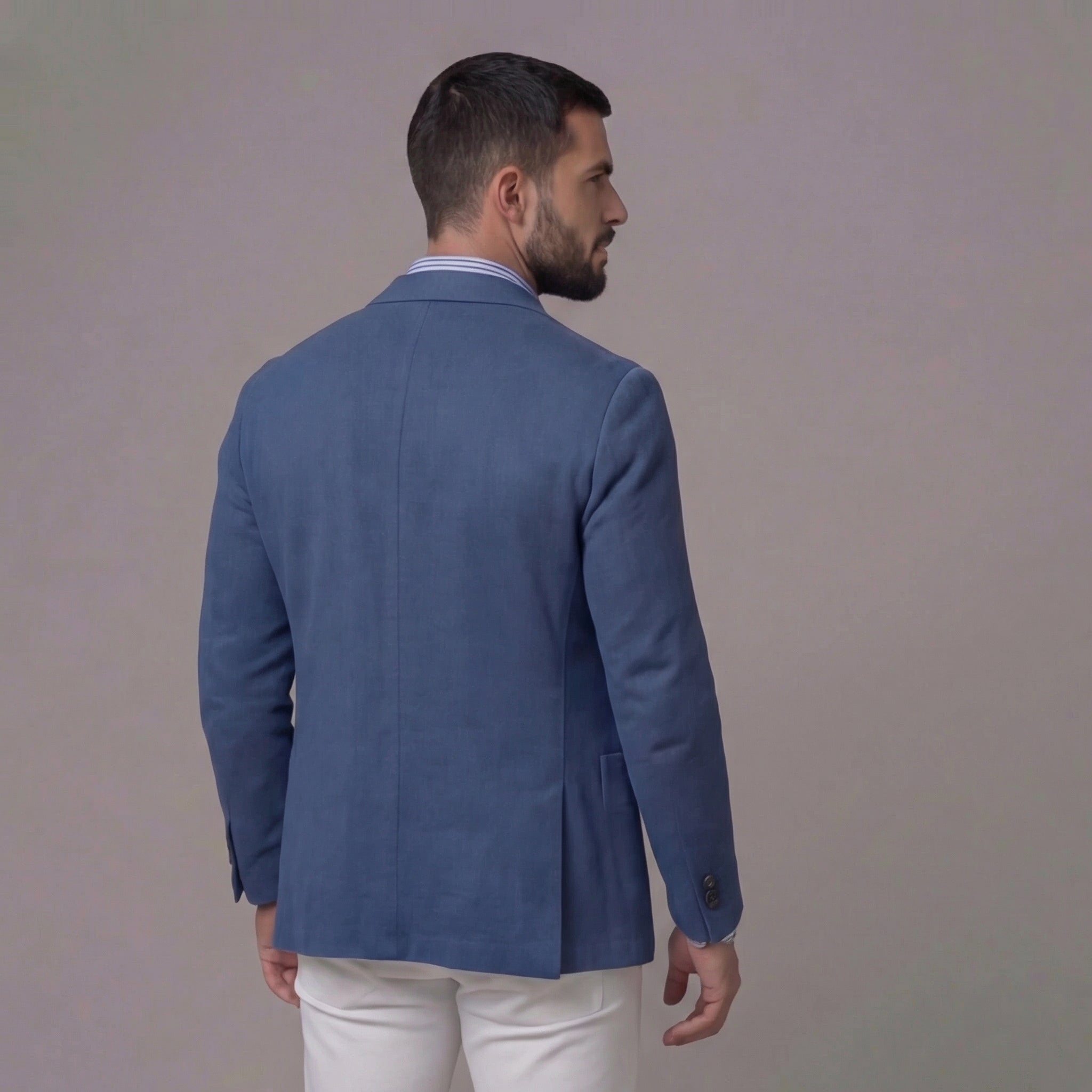 Men's Casual Linen Blazer Lightweight Unstructured Smart Jacket
