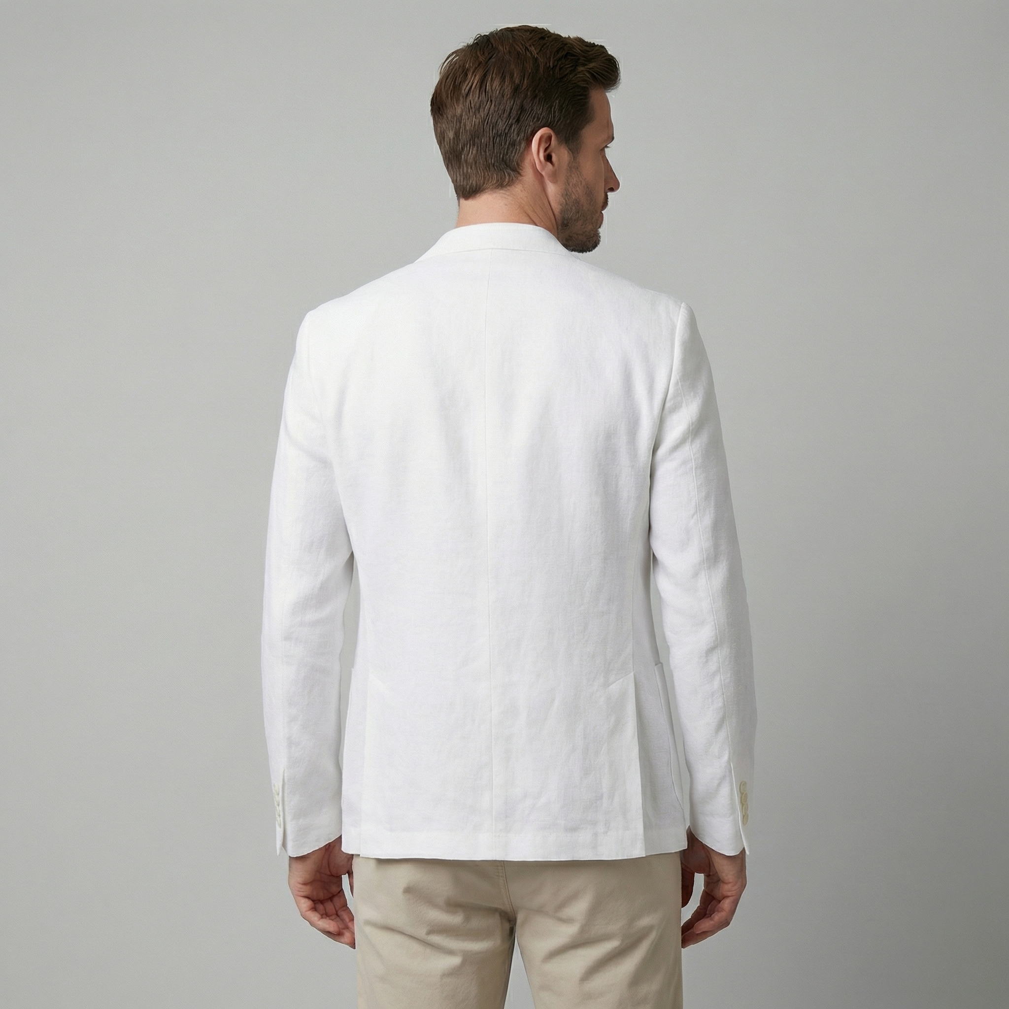 Men's Linen Blazer Jacket Breathable Relaxed Summer Smart Casual