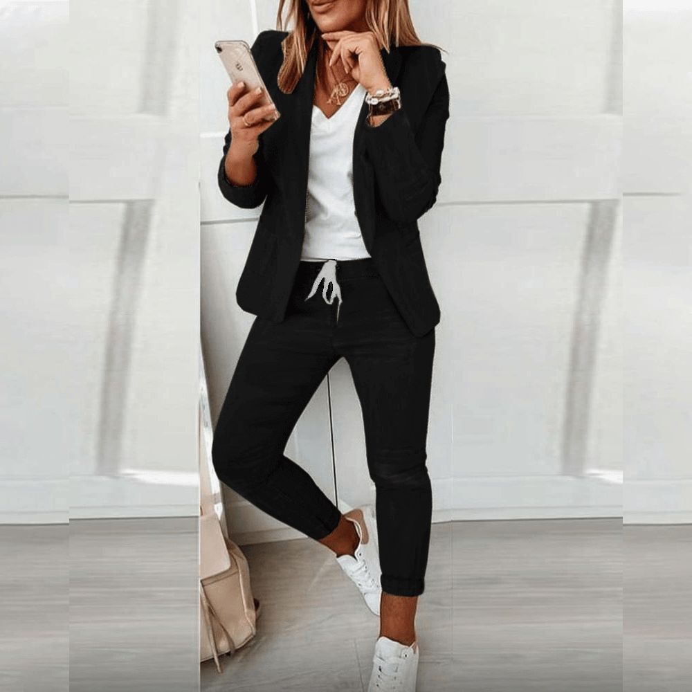 Women's Two-Piece Blazer Suit Set Smart Casual Everyday Wear
