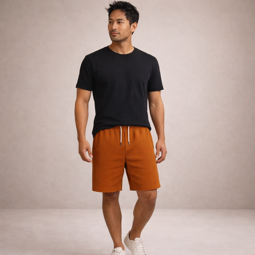 Men's Regular Fit Linen Summer Shorts Breathable Casual