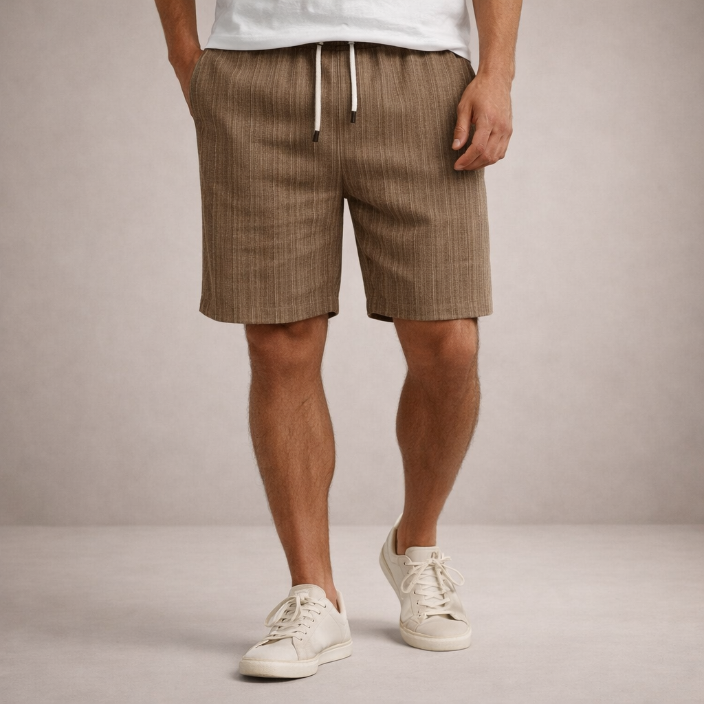 Men's Regular Fit Linen Summer Shorts Breathable Casual