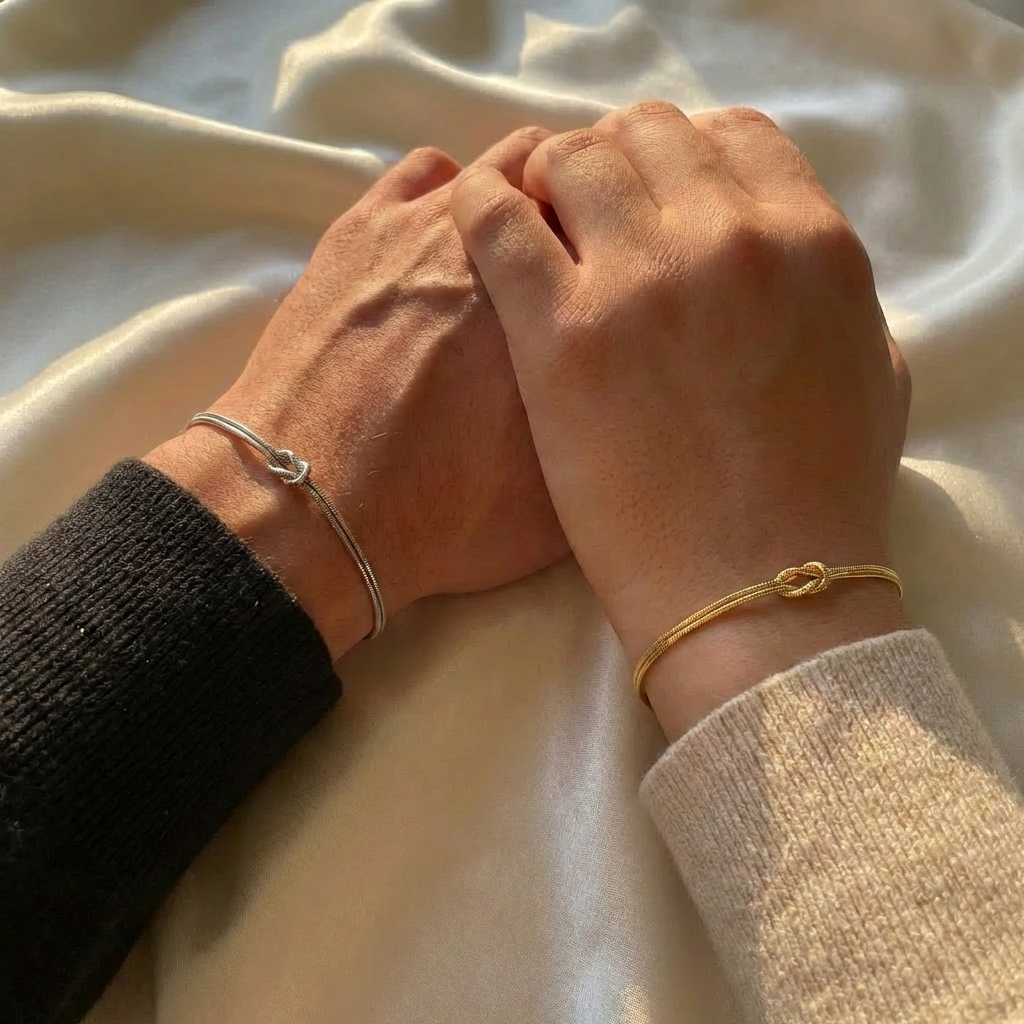 Women's Delicate Knot Bracelet Adjustable Hypoallergenic Elegant Gift