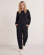 Women's Cotton Elastane Lounge Set Casual Jersey Elastic Waist Comfortable