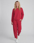 Women's Cotton Elastane Lounge Set Casual Jersey Elastic Waist Comfortable