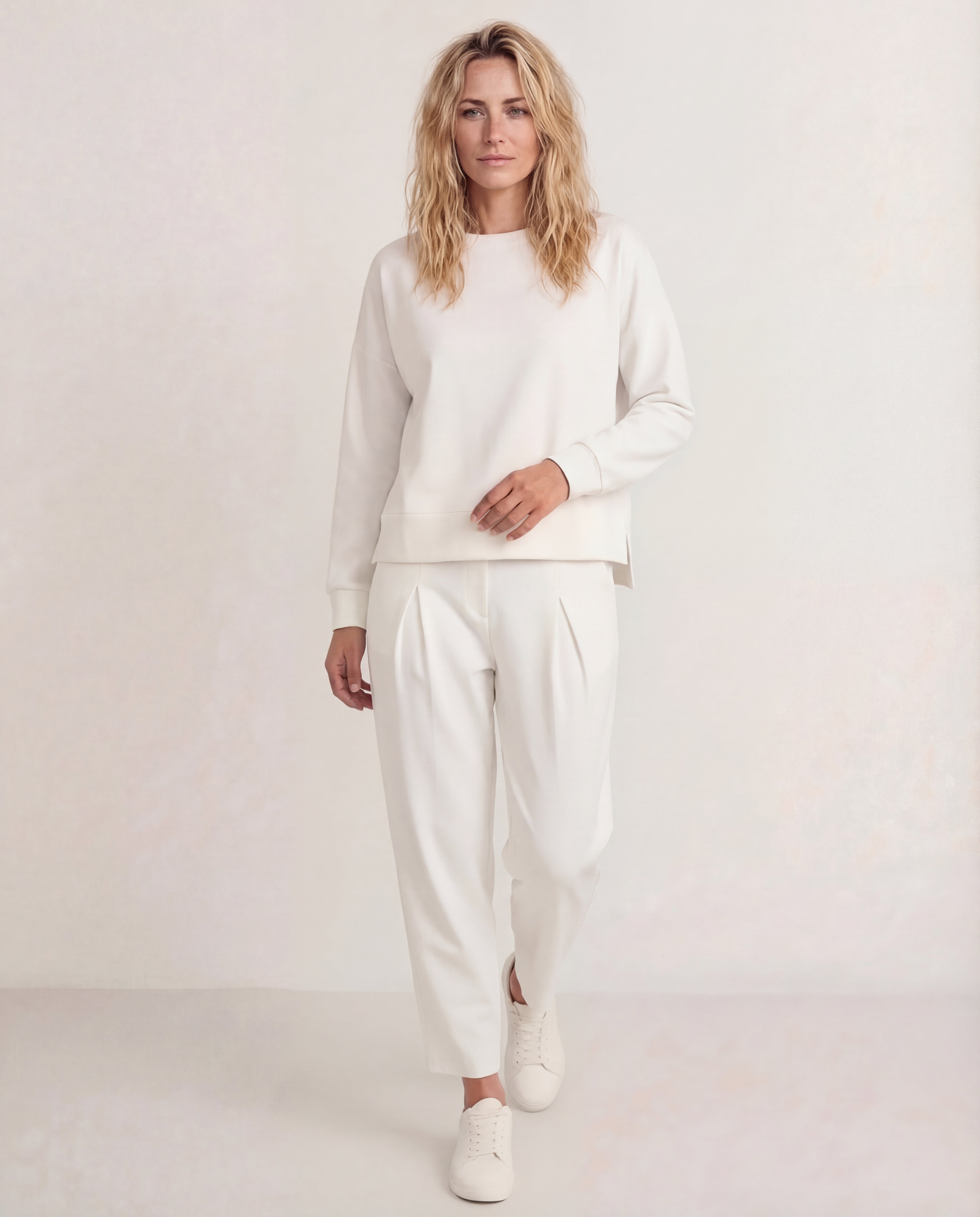 Women's Cotton Elastane Lounge Set Casual Jersey Elastic Waist Comfortable