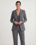 Women's Three-Piece Suit Set Blazer Vest Slim-Fit Trousers Tailored