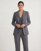 Women's Three-Piece Suit Set Blazer Vest Slim-Fit Trousers Tailored
