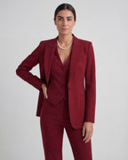 Women's Three-Piece Suit Set Blazer Vest Slim-Fit Trousers Tailored