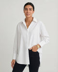 Women's Oversized Cotton Shirt Classic Collar Relaxed Fit Everyday