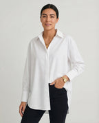 Women's Oversized Cotton Shirt Classic Collar Relaxed Fit Everyday