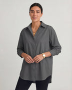 Women's Oversized Cotton Shirt Classic Collar Relaxed Fit Everyday