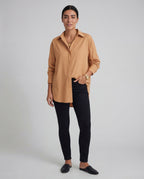 Women's Oversized Cotton Shirt Classic Collar Relaxed Fit Everyday