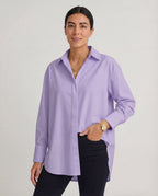 Women's Oversized Cotton Shirt Classic Collar Relaxed Fit Everyday