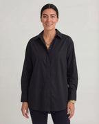 Women's Oversized Cotton Shirt Classic Collar Relaxed Fit Everyday
