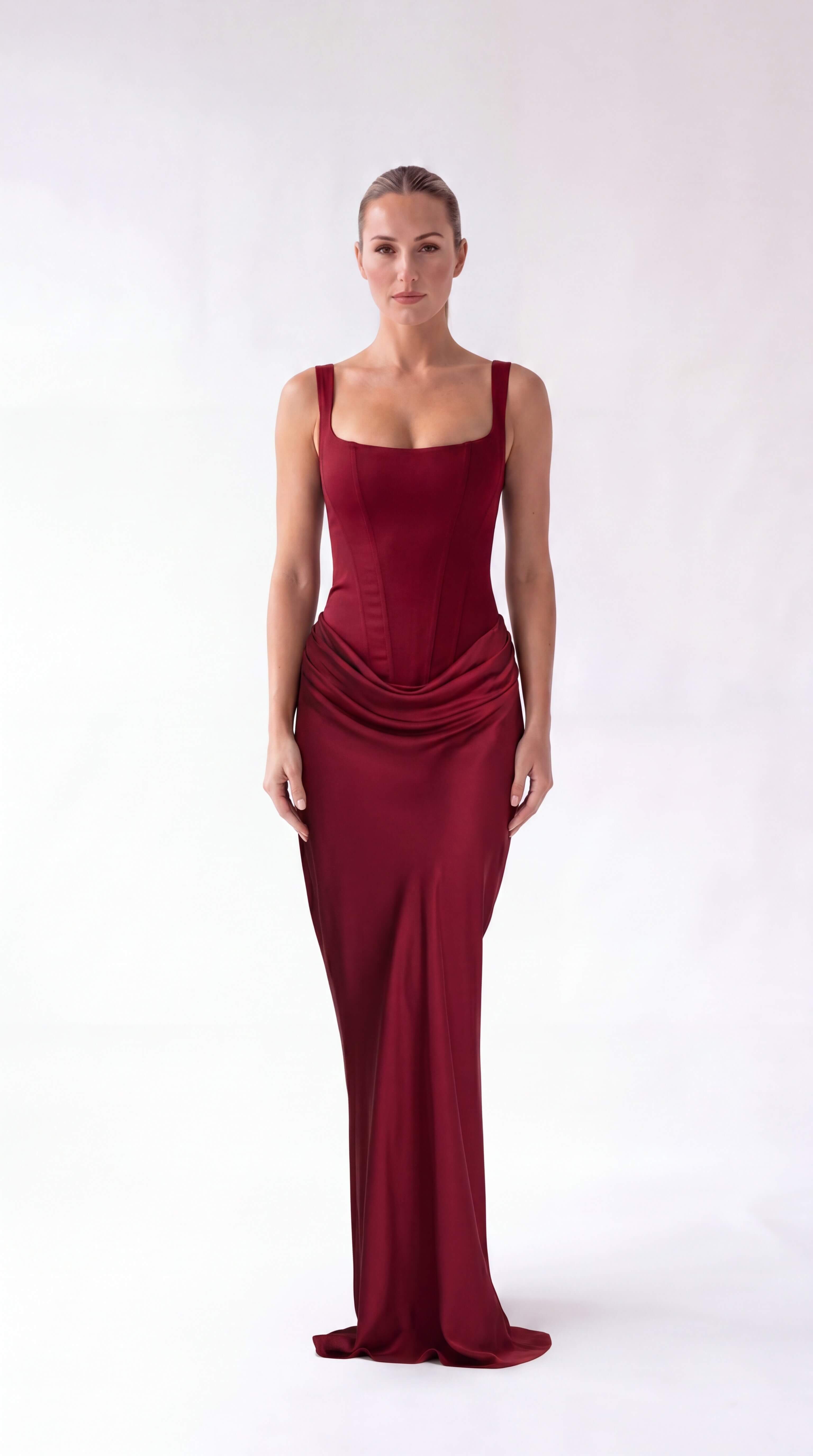 Women's Backless Maxi Dress Elegant Evening Wedding Guest Gown