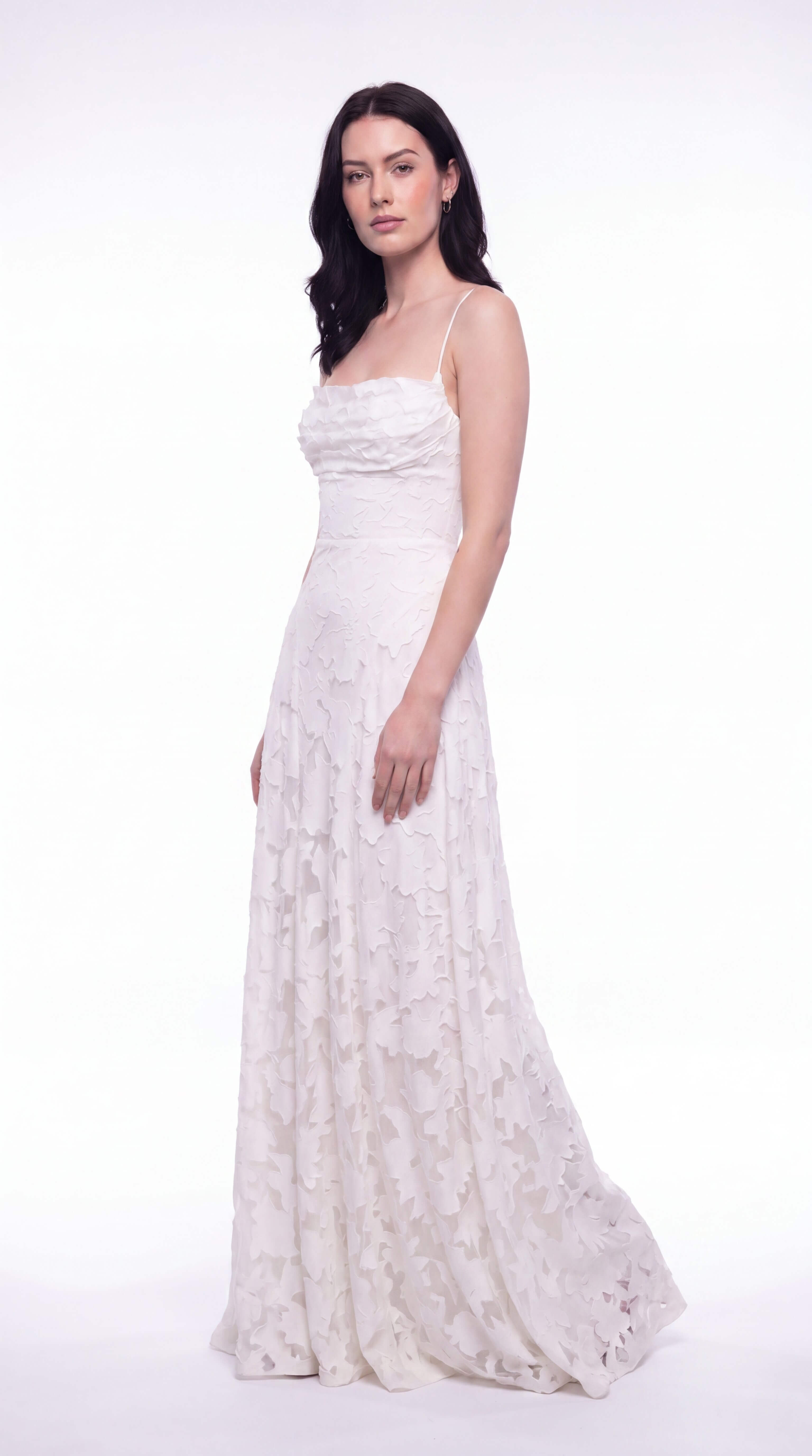 Women's Floral Maxi Dress Thin Straps Wedding Guest Evening Gown