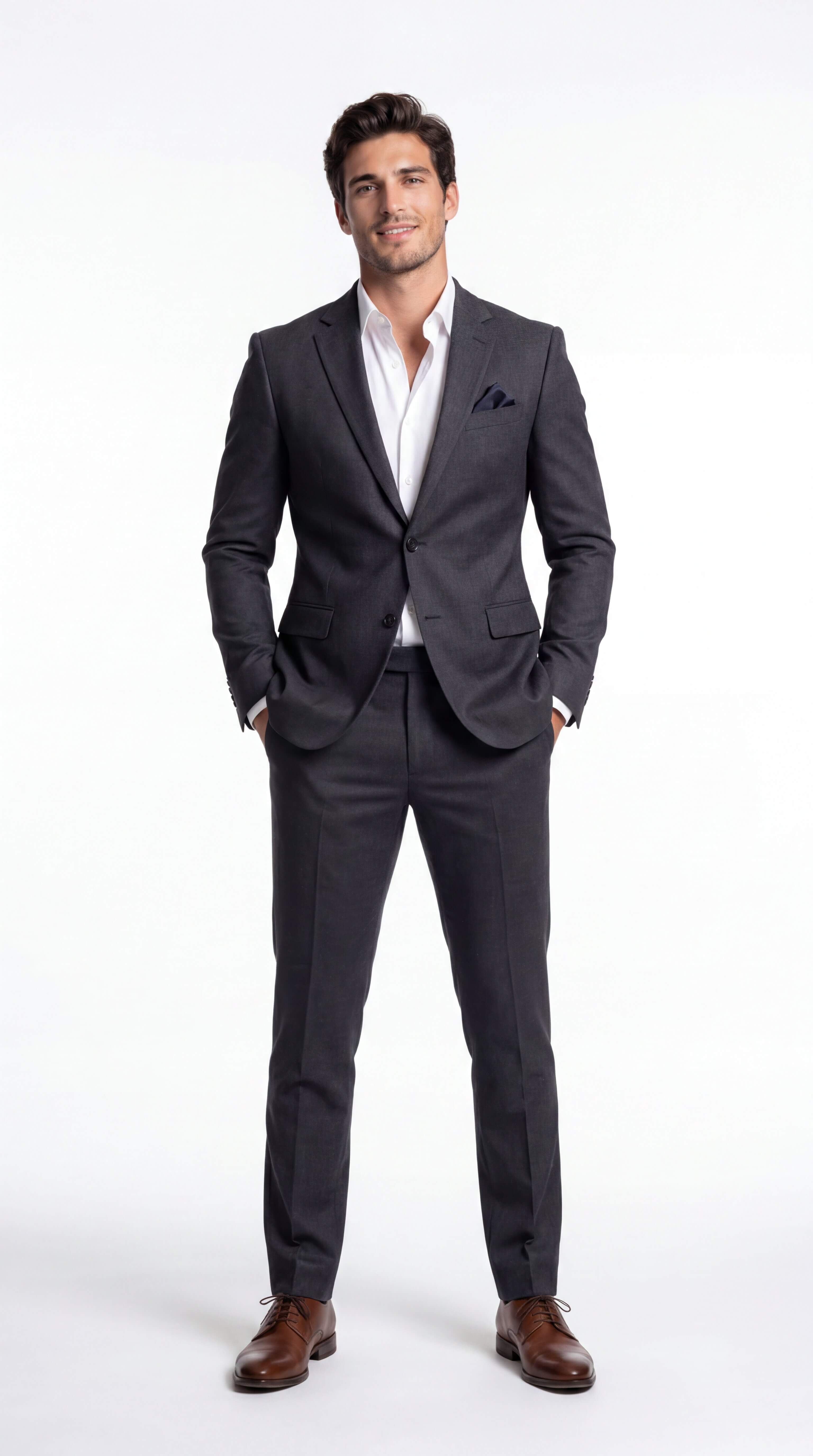 Men's Linen Suit Slim Fit Two Piece Summer Wedding Guest
