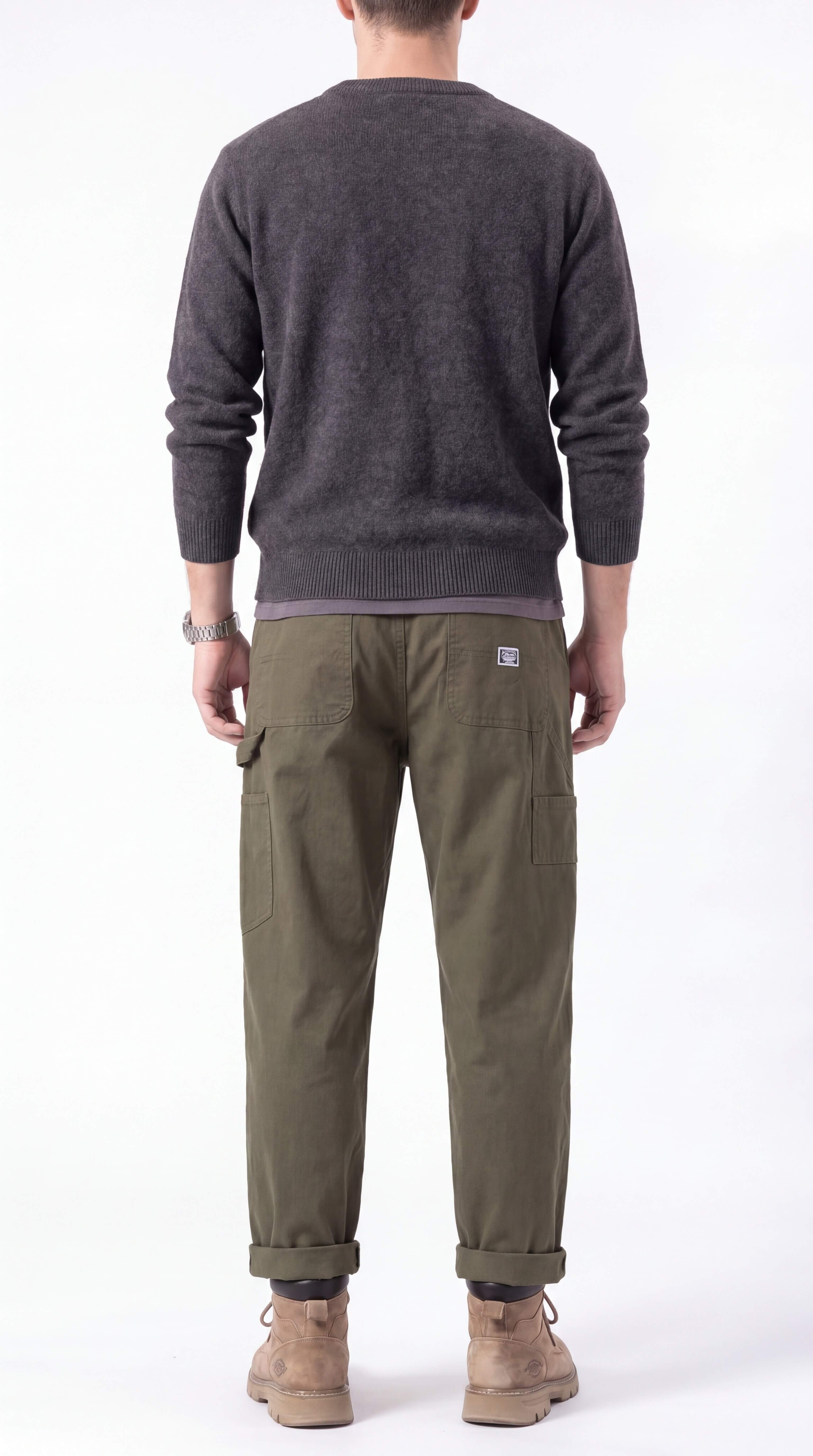 Men's Cargo Trousers Wide Leg Streetwear Relaxed Fit Pants