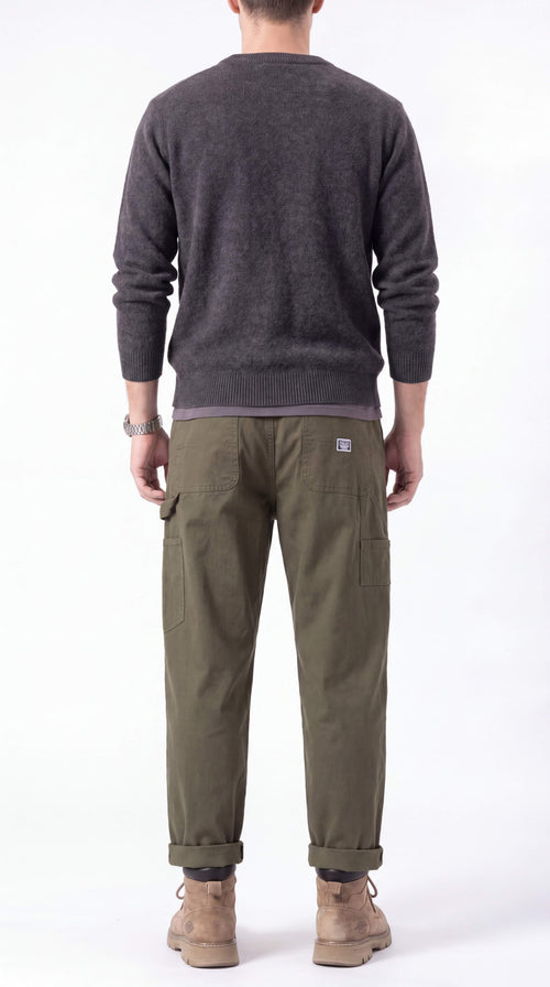 Men's Cargo Trousers Wide Leg Streetwear Relaxed Fit Pants