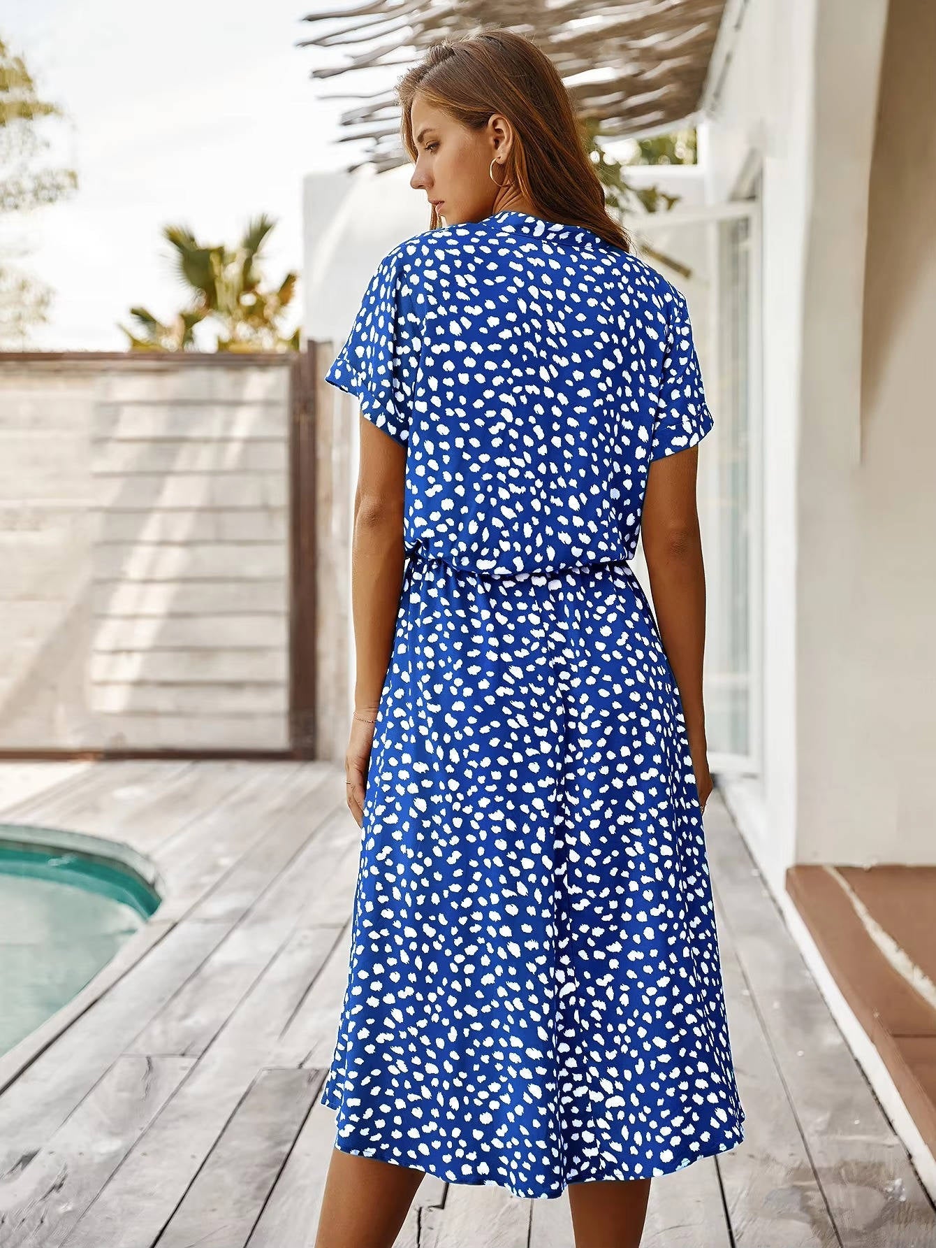 Womens Lightweight Comfortable Summer Midi Dress Breathable Soft Everyday Wear
