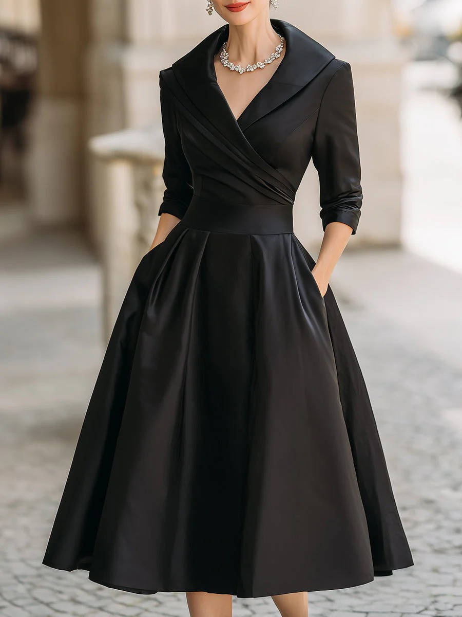 Women's Elegant Midi Dress for Casual Party Evening Wear