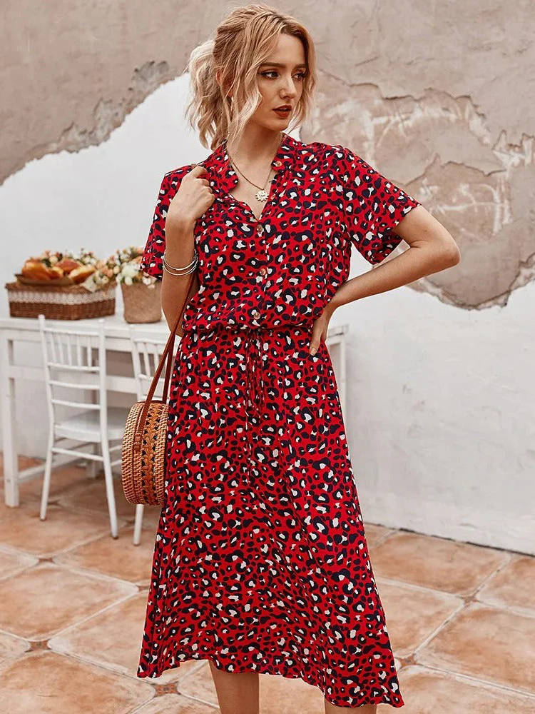 Womens Lightweight Comfortable Summer Midi Dress Breathable Soft Everyday Wear
