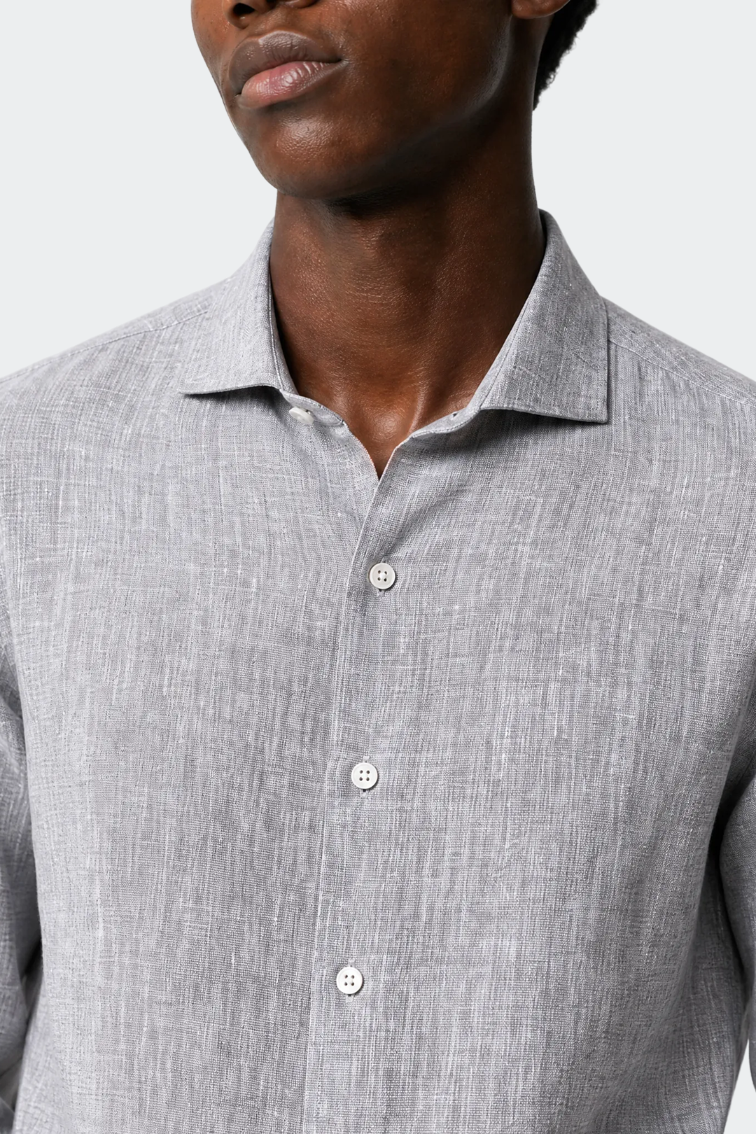 Men's Pure Linen Spread Collar Shirt Relaxed Fit Summer