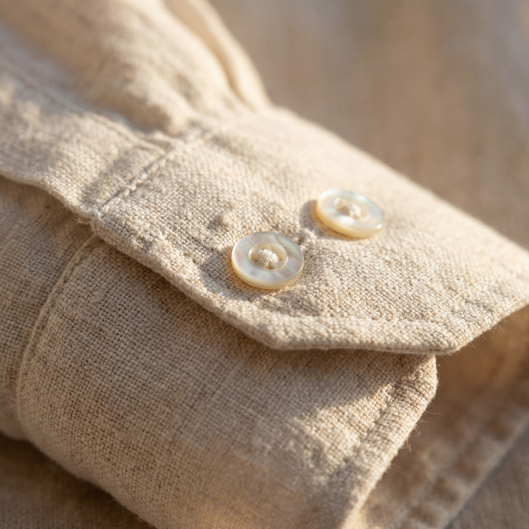 Men's Long Sleeve Linen Shirt Casual Relaxed Fit Summer