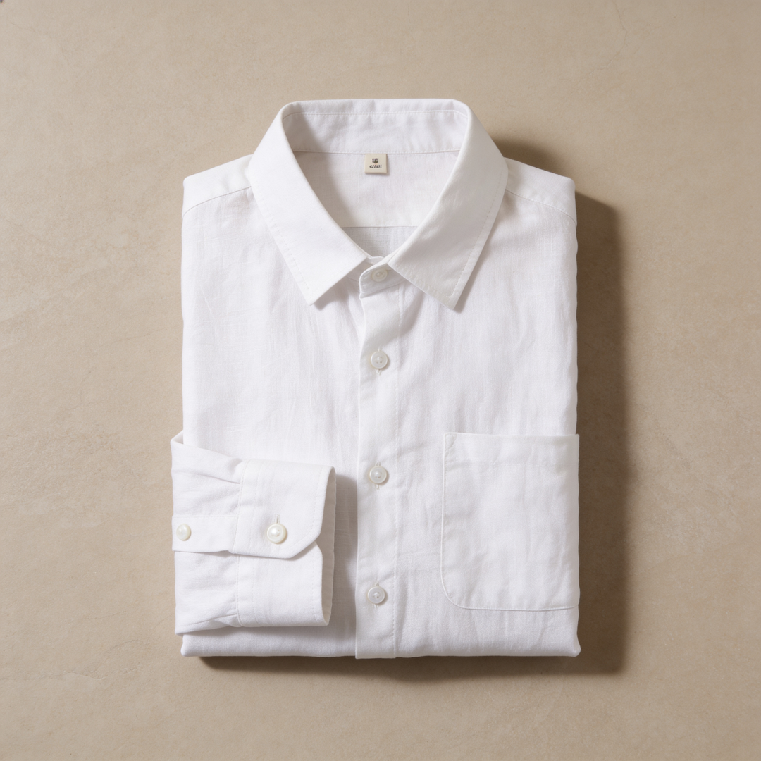 Men's Long Sleeve Linen Shirt Casual Relaxed Fit Summer
